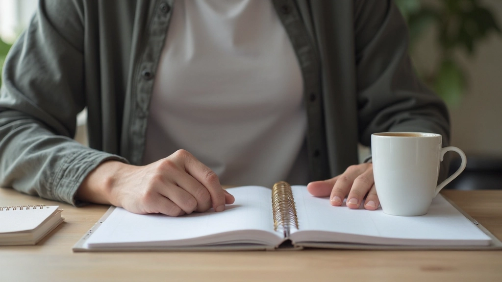Dagelijks rooster en planningshandboek met kopje koffie op houten bureau